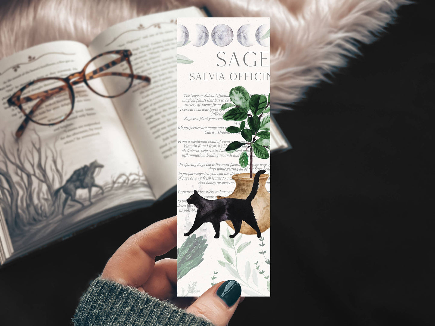 Mirkwood Scribes - Spellbook Cat Bookmark