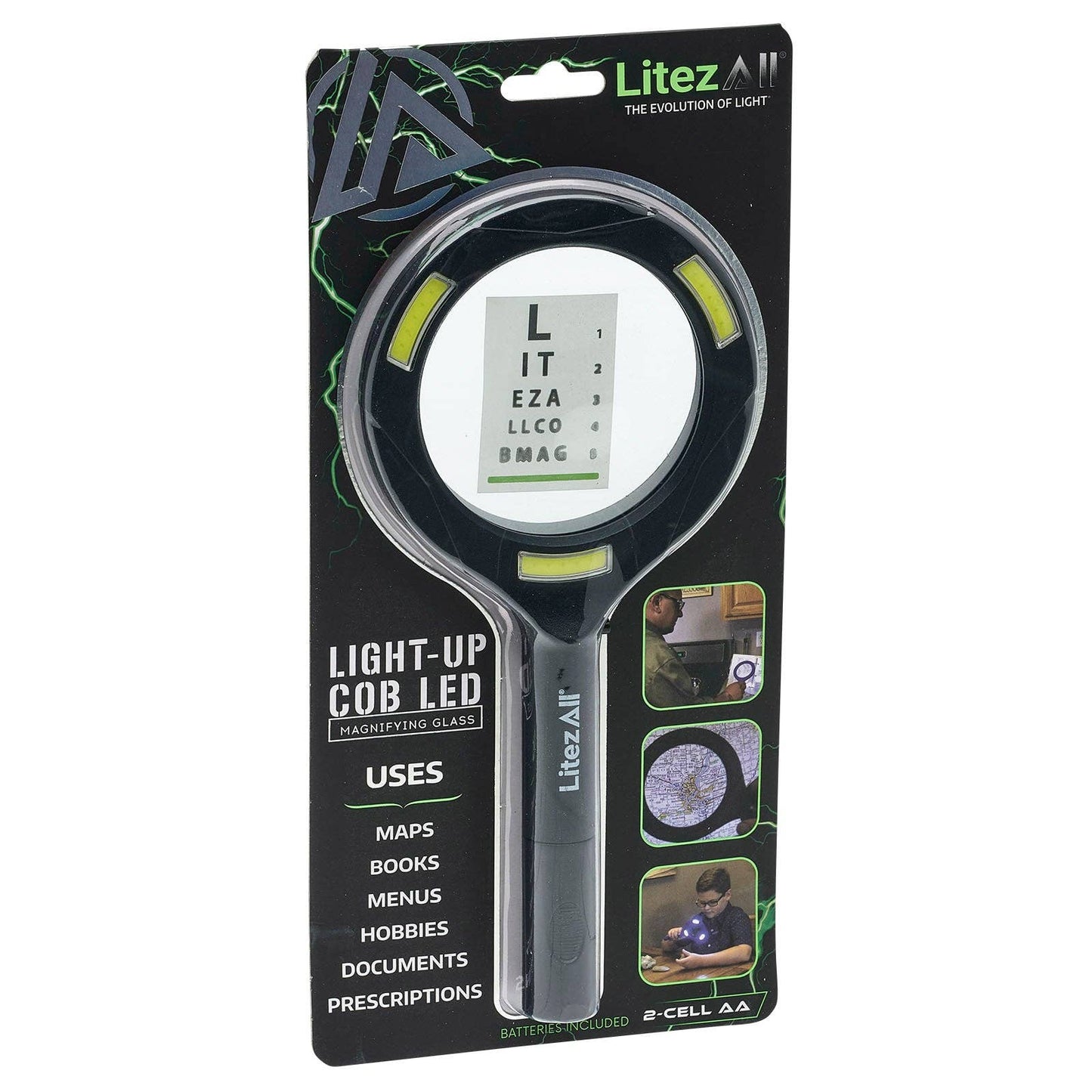 LitezAll - LitezAll COB LED Lighted Hand Held Magnifying Glass