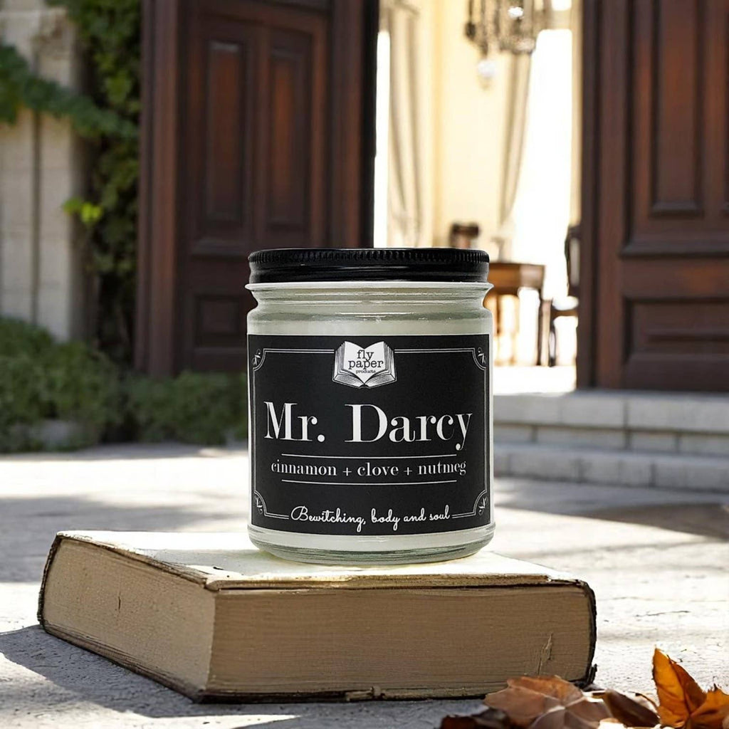 Fly Paper Products - Mr Darcy 9oz Glass Candle Cinnamon + Clove + Nutmeg