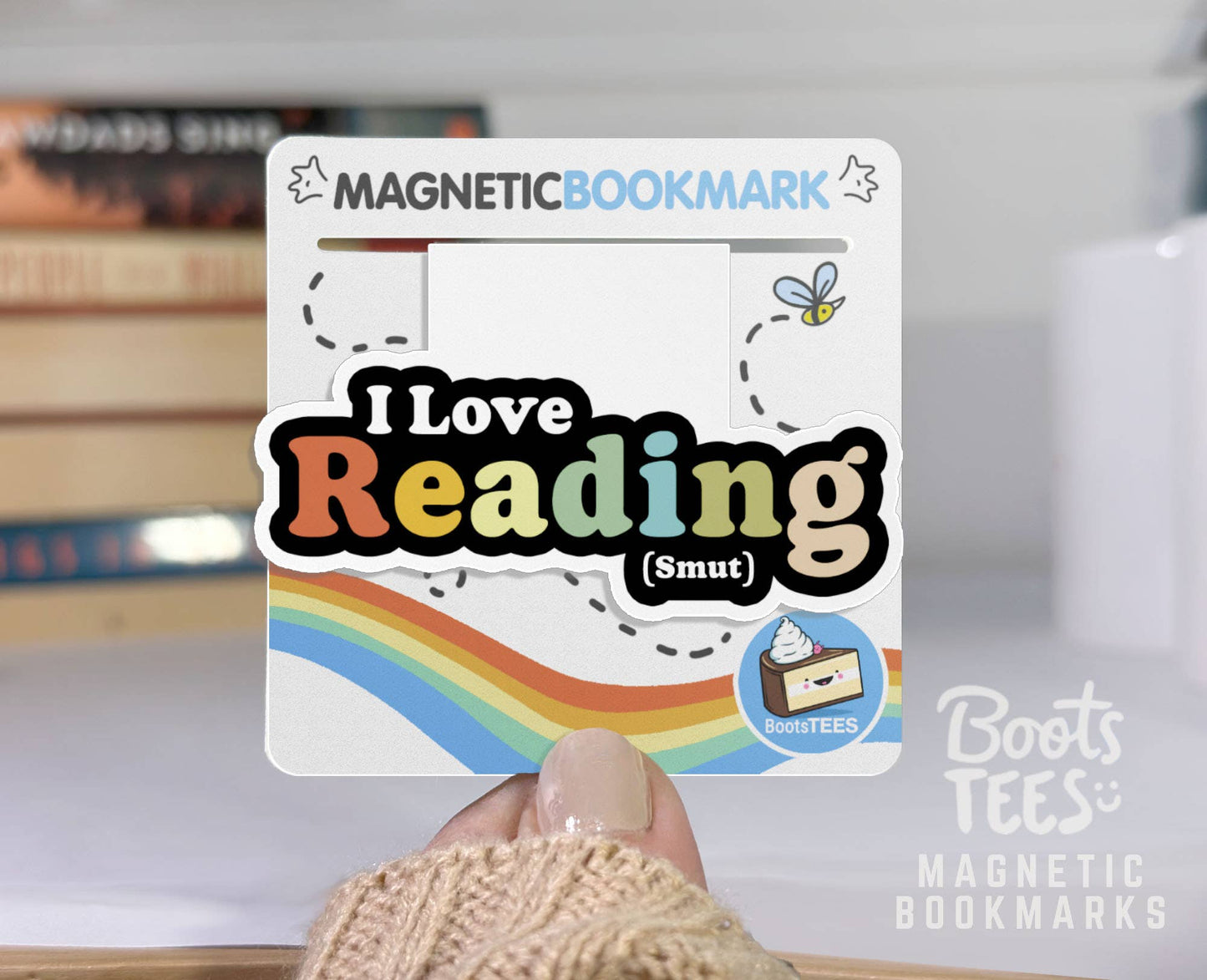 BootsTees - I Love Reading Smut Magnetic Bookmark, Funny Bookstore Item