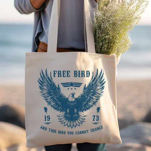 Sister Ray - Free Bird Rock and Roll Music  Canvas Tote Bag