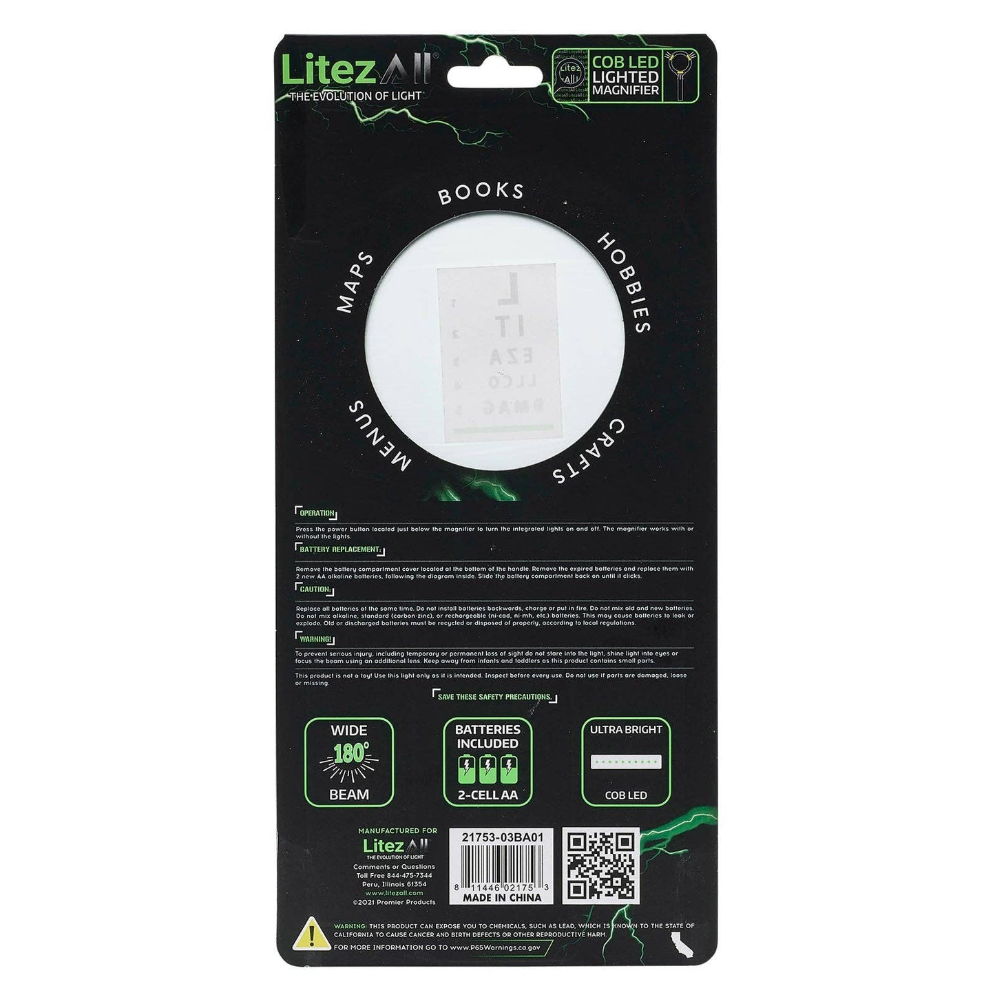 LitezAll - LitezAll COB LED Lighted Hand Held Magnifying Glass