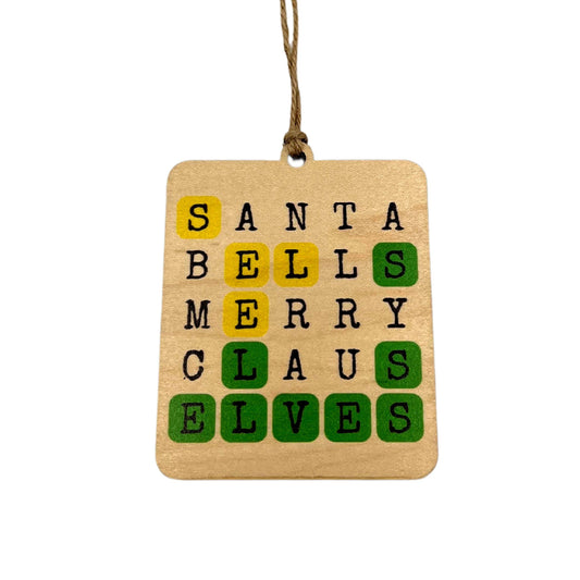 Driftless Studios - Elves Wordle Christmas Ornaments - Xmas Décor