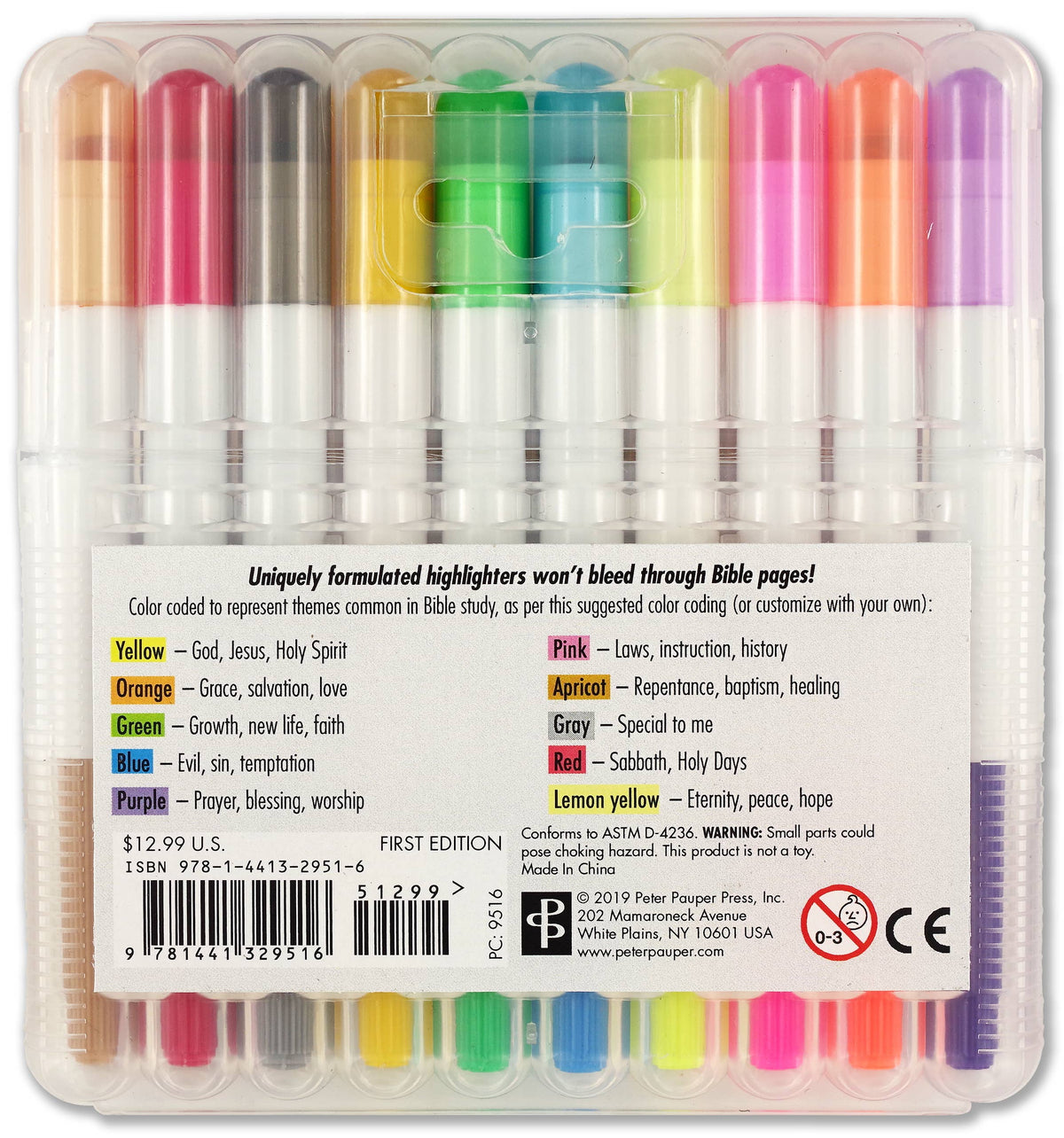 Peter Pauper Press - Bible Highlighters (Set of 10 Gel Highlighters)
