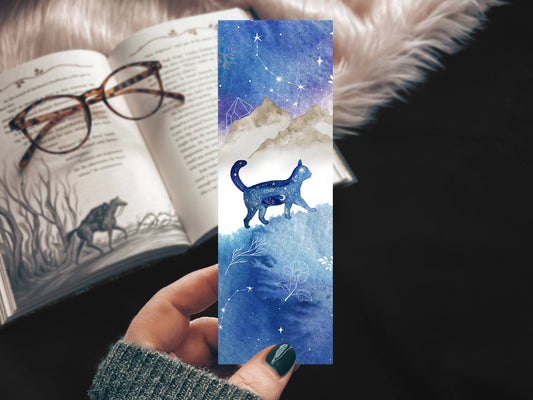 Mirkwood Scribes - Constellation Cat Watercolor Bookmark