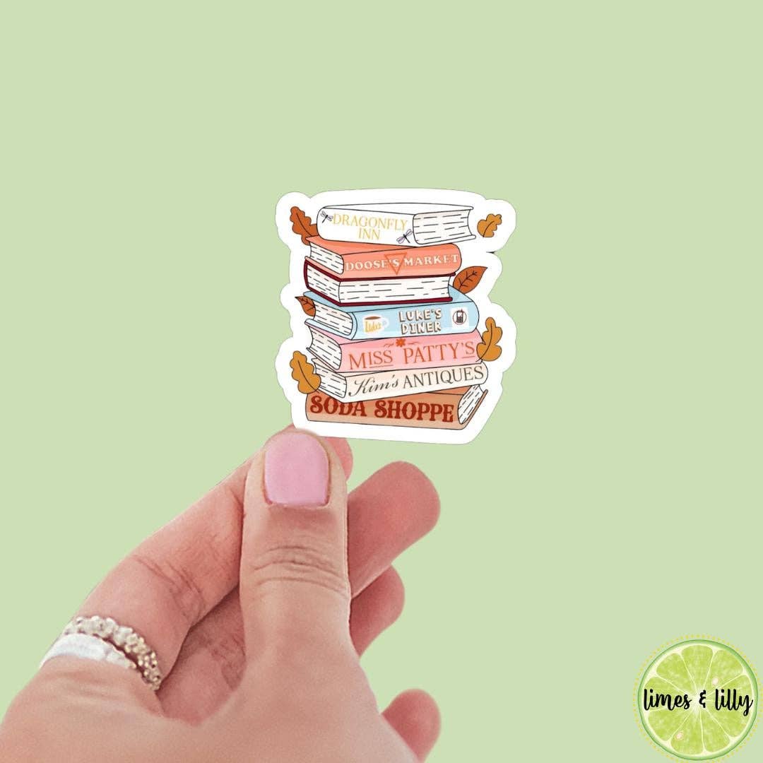 Limes & Lilly - Stars Hollow Stores Book Stack Vinyl Sticker