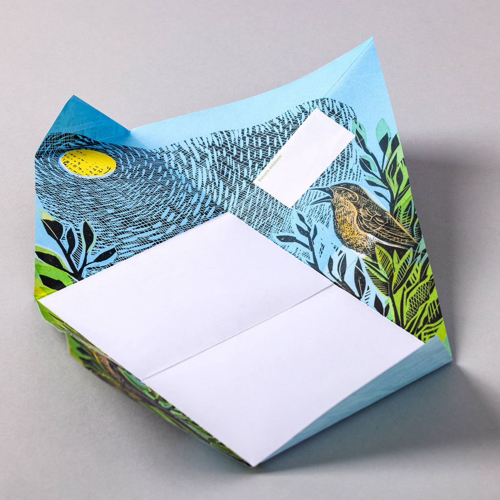 pigeonposted - Wonderfully Wild Pigeon, Nature-inspired Folding Letters x 6