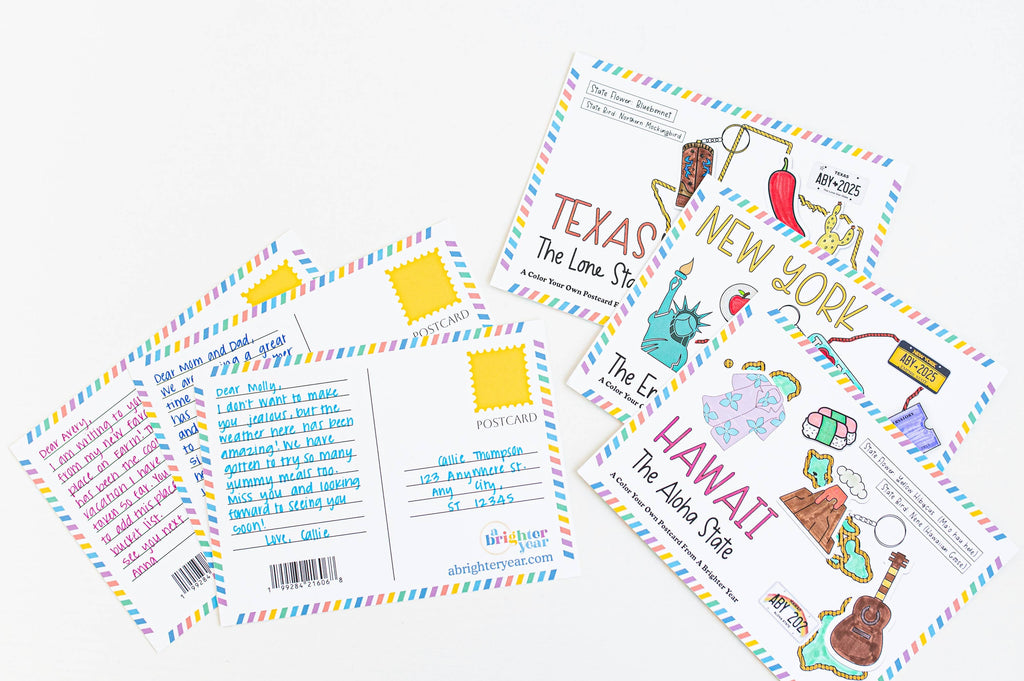 A Brighter Year - Color Your Own Indiana State Postcard