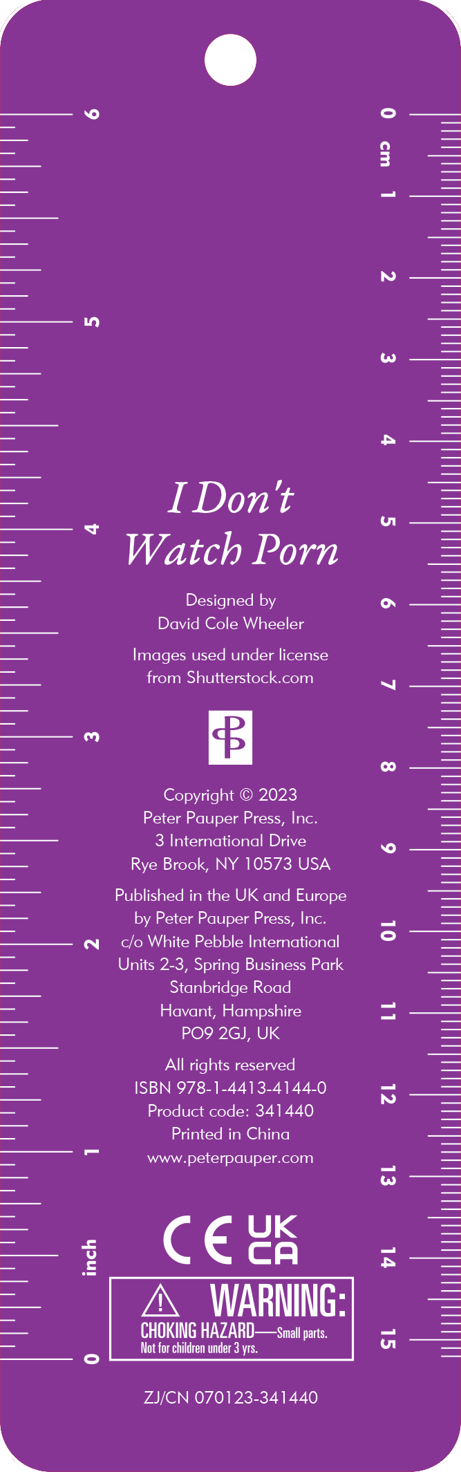 Peter Pauper Press - I Don't Watch Porn Beaded Bookmark