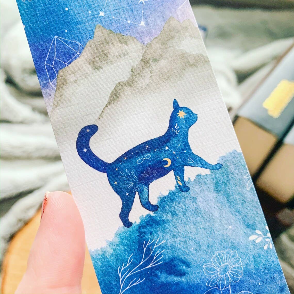 Mirkwood Scribes - Constellation Cat Watercolor Bookmark