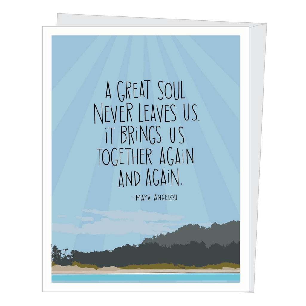 Apartment 2 Cards - Maya Angelou Great Soul Quote Sympathy Card