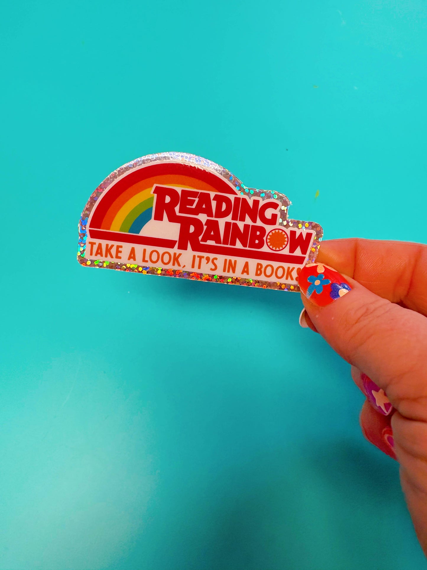 NatterDoodle - Reading Rainbow 80s 90s  Nostalgia Bookish TV Show Sticker