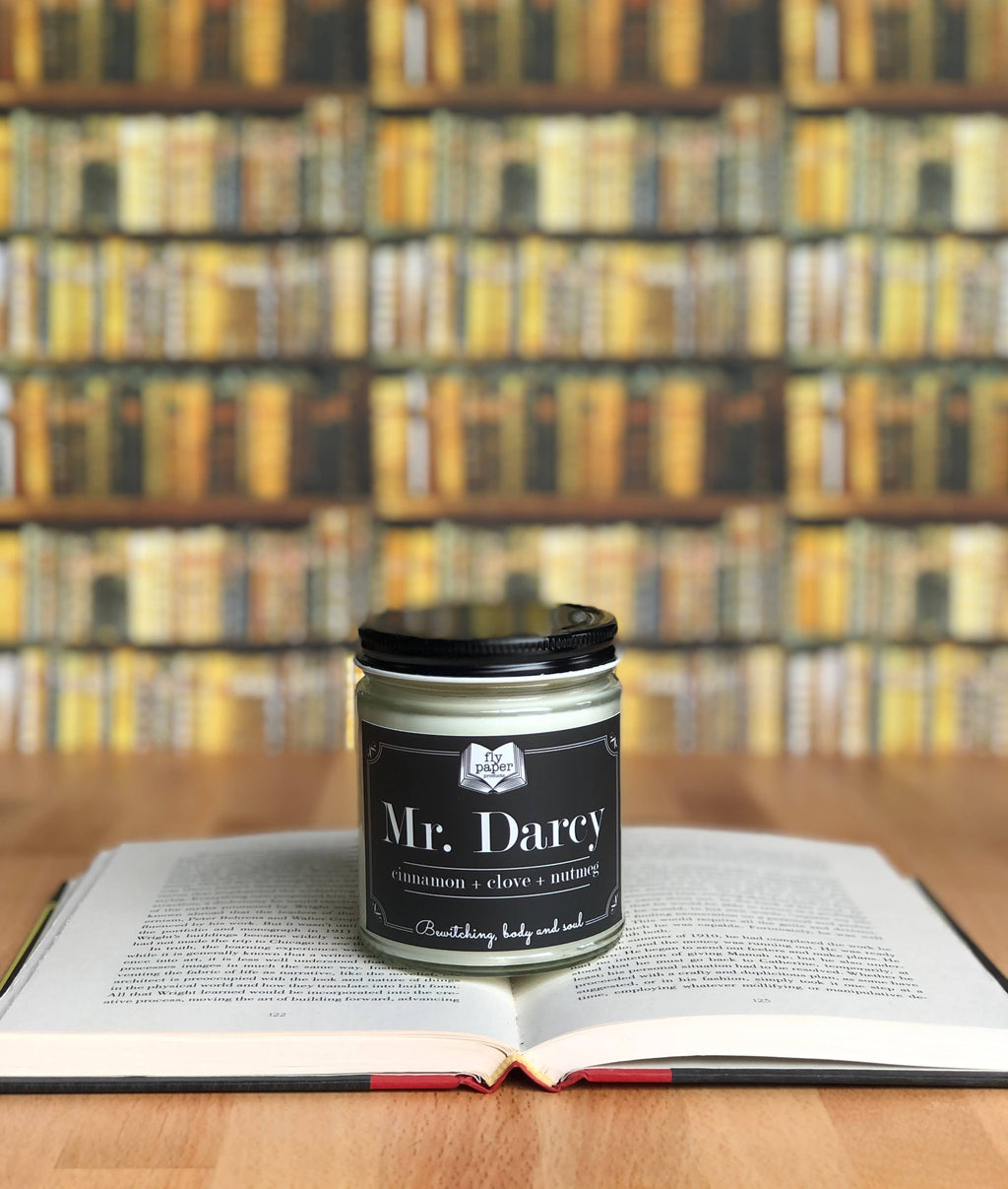 Fly Paper Products - Mr Darcy 9oz Glass Candle Cinnamon + Clove + Nutmeg
