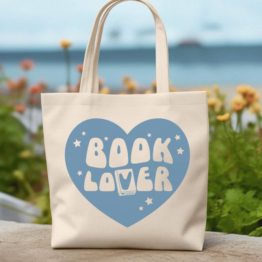 Sister Ray - Book Lover Heart Reading Library  Canvas Tote Bag