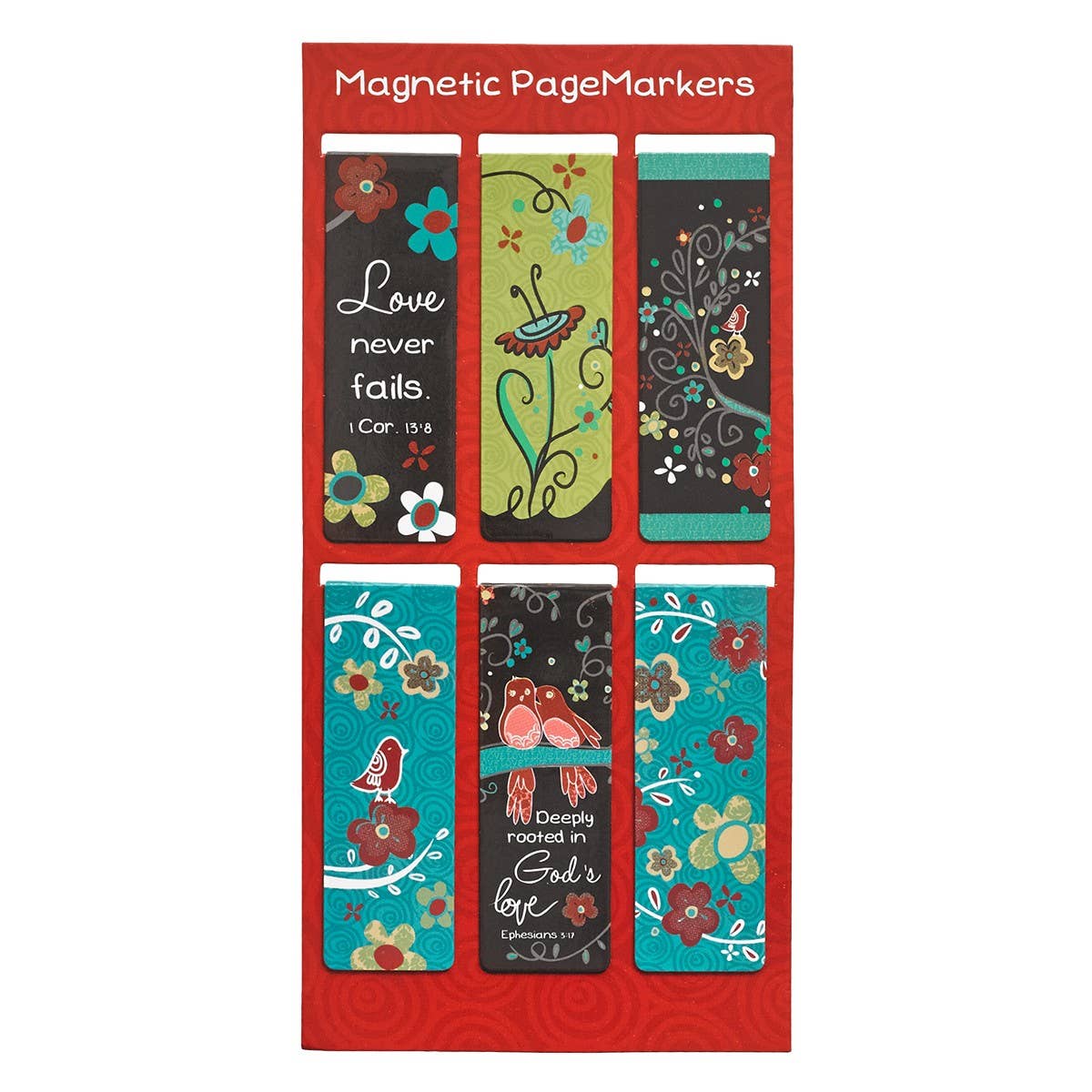 Christian Art Gifts - Magnetic Bookmark Set Love Grows