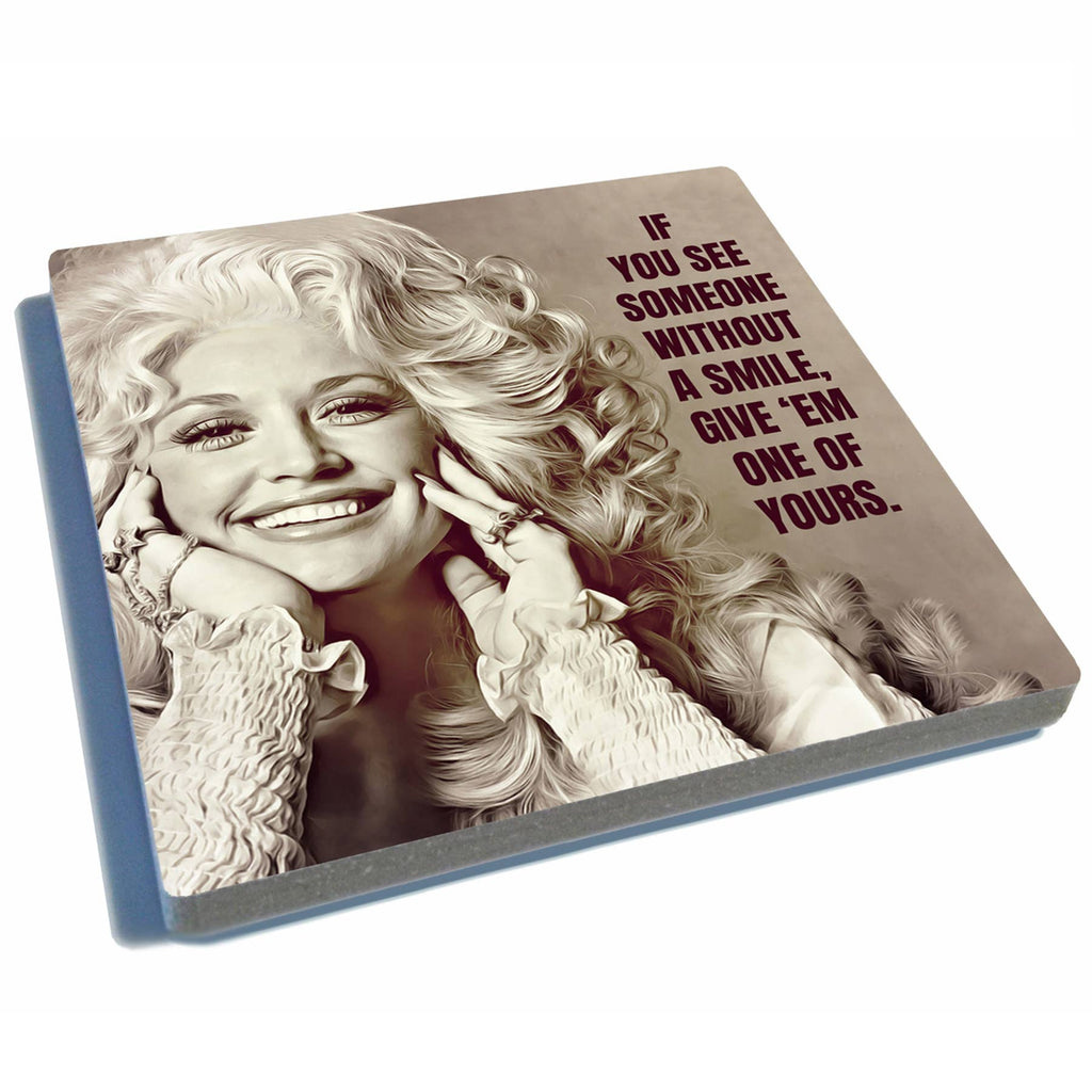 Stone Drink Coaster w/Cork Backing - Dolly