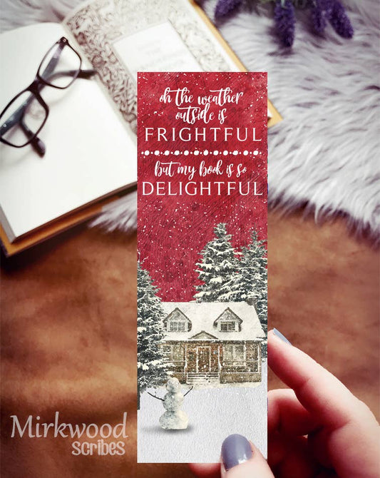 Mirkwood Scribes - Bookish Christmas Delightful Watercolor Bookmark