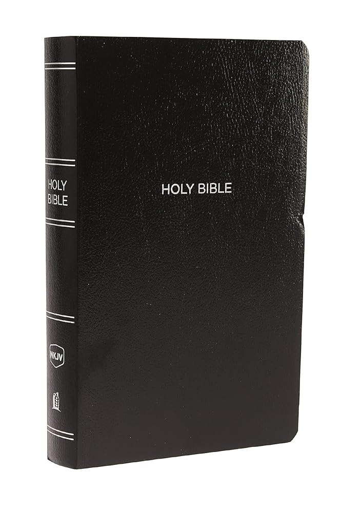NKJV, Gift and Award Bible, Leather-Look, Black, Red Letter, Comfort Print: Holy Bible, New King James Version cover image