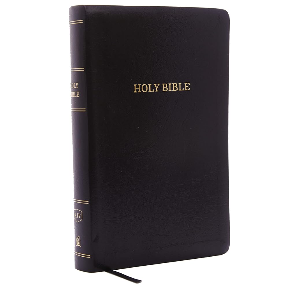 KJV Holy Bible: Personal Size Giant Print with 43,000 Cross References, Black Leather-Look, Red Letter, Comfort Print: King James Version cover image
