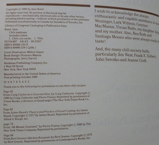 Chili Madness: A Passionate Cookbook cover image