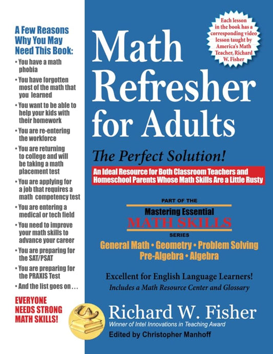 Math Refresher for Adults: The Perfect Solution (Mastering Essential Math Skills) cover image