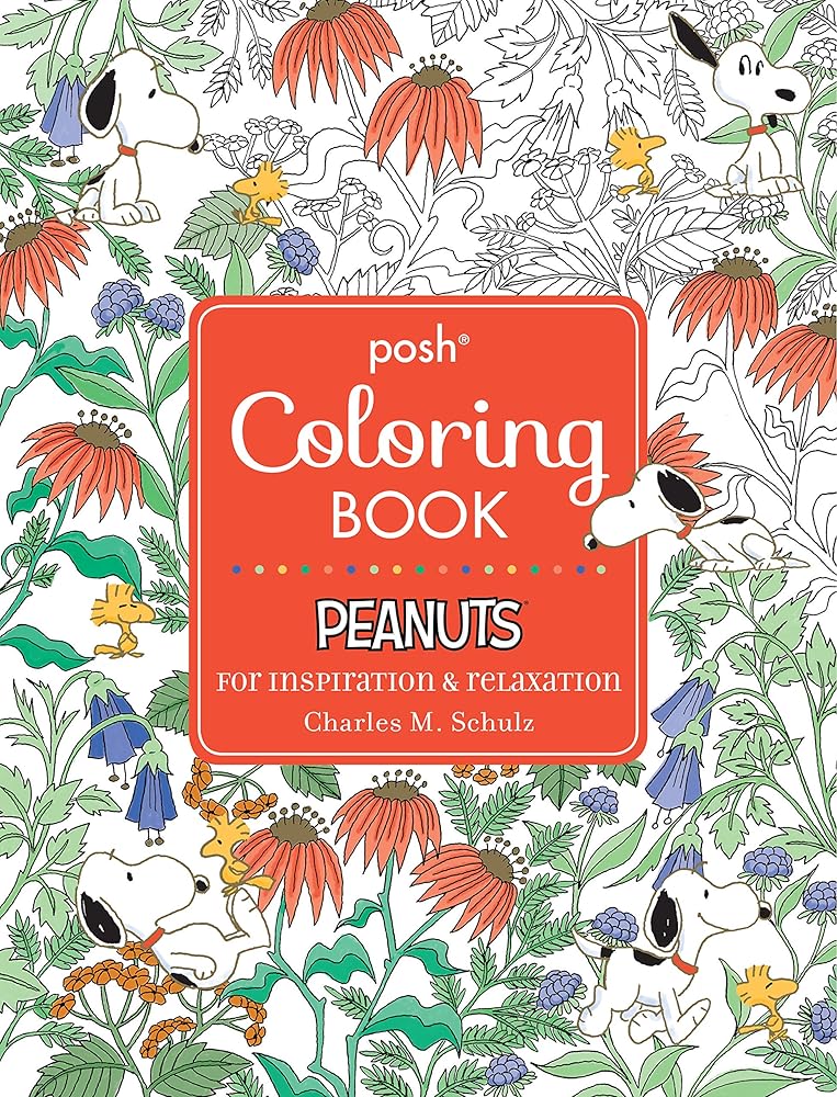 Posh Adult Coloring Book: Peanuts for Inspiration & Relaxation (Posh Coloring Books) (Volume 21) cover image