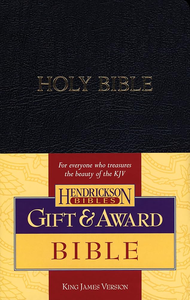 KJV Gift & Award Bible (Imitation Leather, Black, Red Letter) cover image