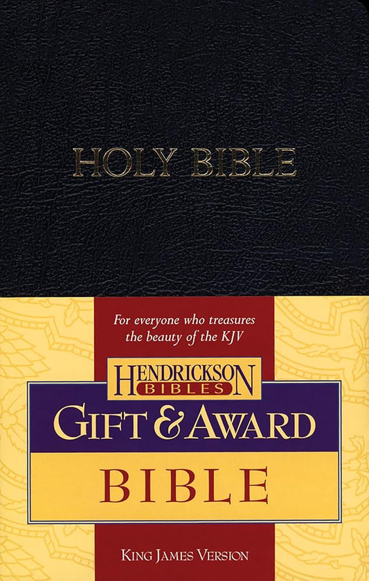 KJV Gift & Award Bible (Imitation Leather, Black, Red Letter) cover image