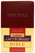 KJV Gift & Award Bible (Imitation Leather, Burgundy, Red Letter) cover image