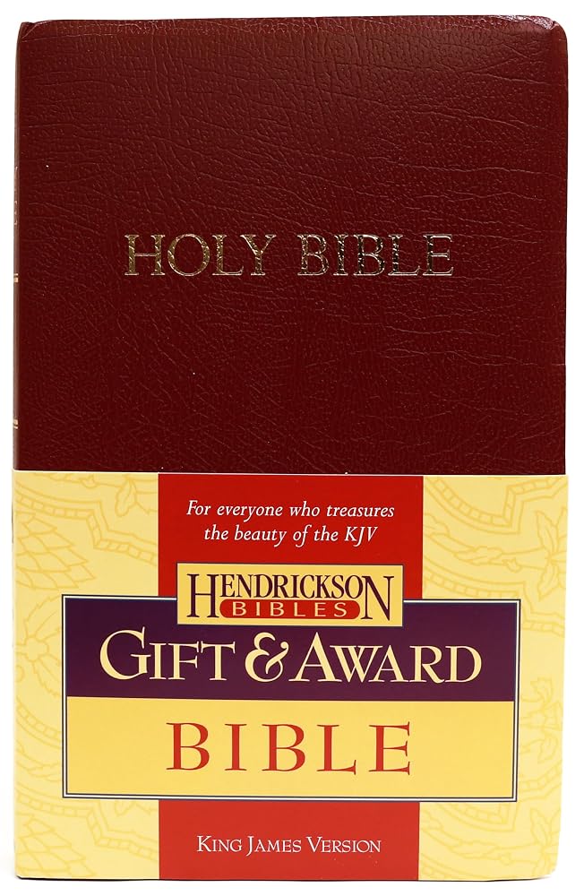 KJV Gift & Award Bible (Imitation Leather, Burgundy, Red Letter) cover image