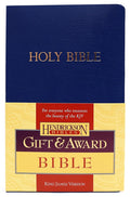 KJV Gift & Award Bible (Imitation Leather, Blue, Red Letter) cover image
