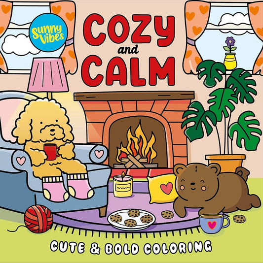 Cozy and Calm Coloring Book – Bold & Adorable Animal Scenes to Color – 20 Perforated Pages, Thick Art Paper with Built-In Page Shield – Relaxing Gift for Teens & Adults (Vibes) cover image