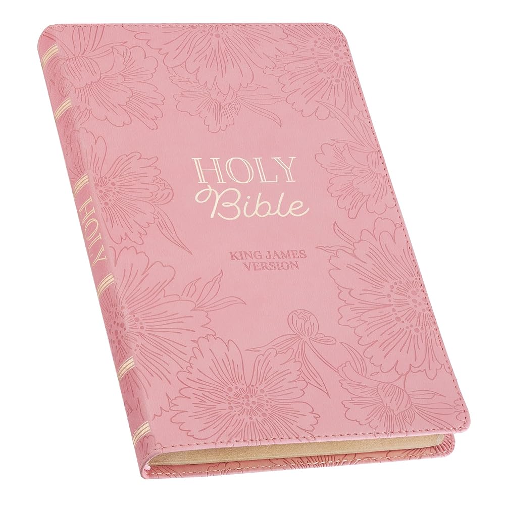 KJV Holy Bible, Gift Edition King James Version, Faux Leather Flexible Cover, Blossom Pink Floral (KJV Gift Editions) cover image