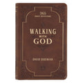 Walking with God Devotional - Brown Faux Leather Daily Devotional for Men & Women 365 Daily Devotions cover image