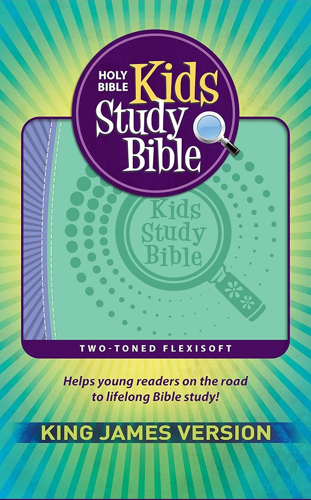 KJV Kids Study Bible (Flexisoft, Purple/Green, Red Letter) cover image