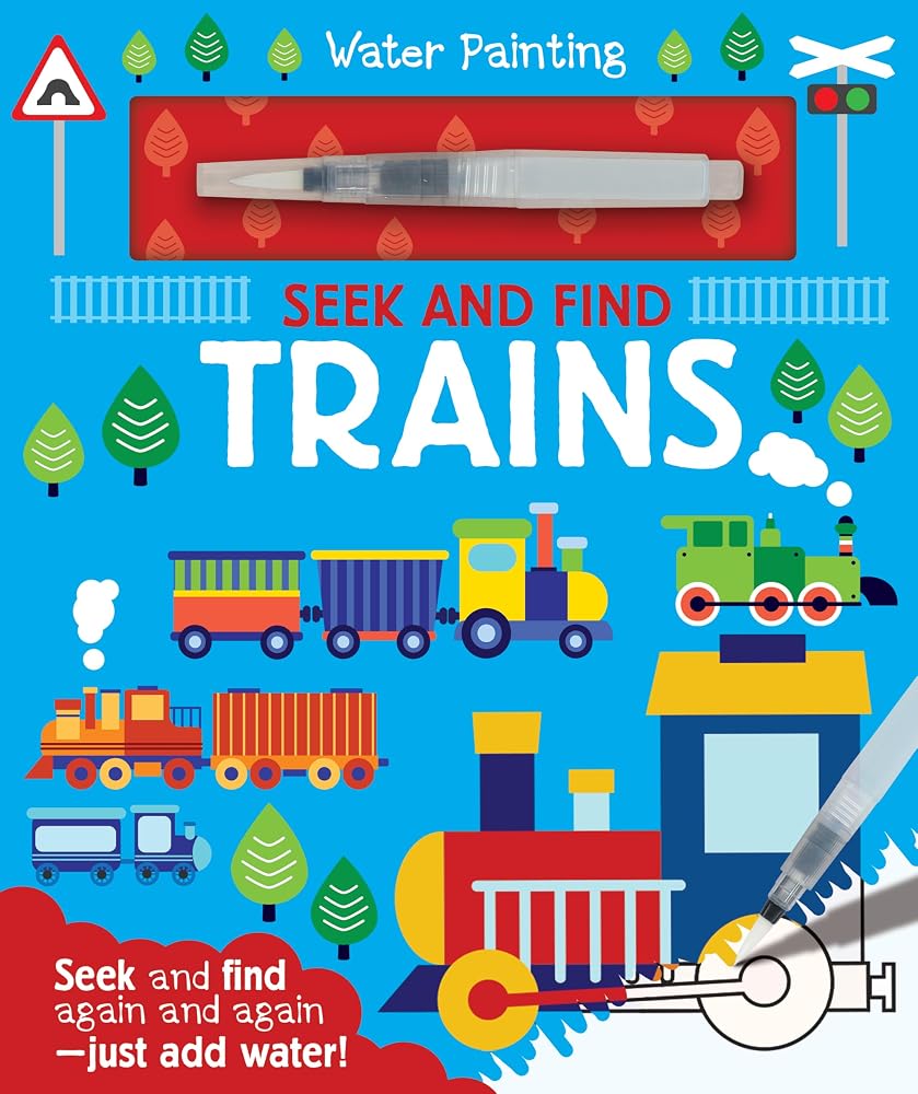 Seek and Find Trains (Water Painting Seek and Find) cover image