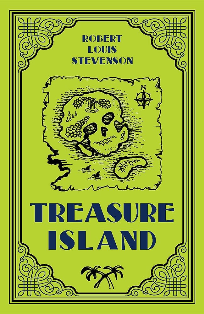 Treasure Island Robert Louis Stevenson Classic Novel, (Sailing Adventure, Tale of Strength and Courage, Required Literature), Ribbon Page Marker, Perfect for Gifting cover image