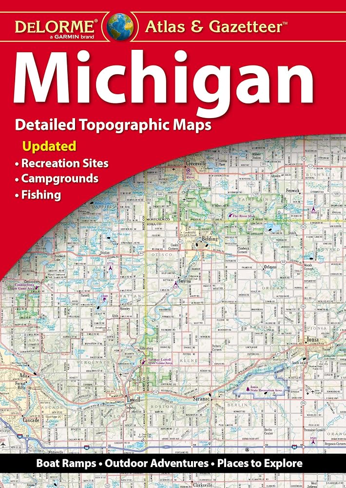 Delorme Atlas & Gazetteer Michigan (Delorme Michigan Atlas and Gazeteer) cover image