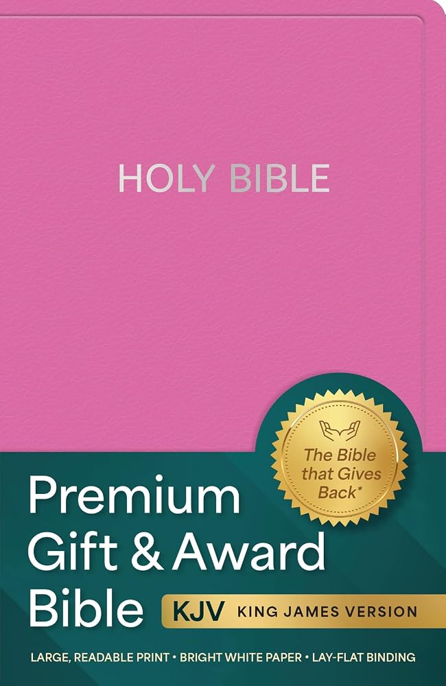 KJV Holy Bible: Premium Gift and Award Bible, Pink Imitation Leather: King James Version Bible cover image