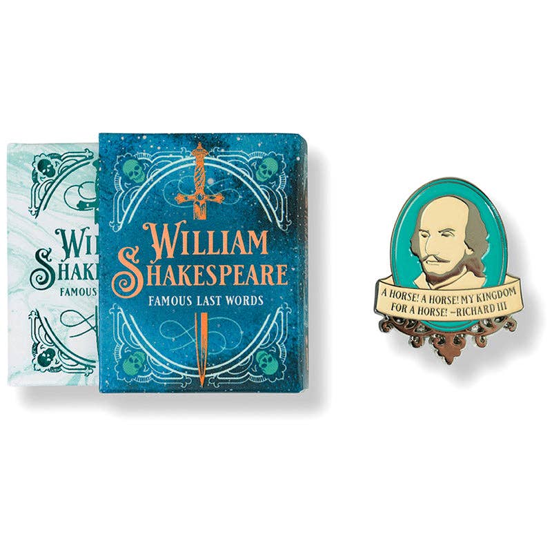 Insight Editions - #1 Pop Culture Publisher - William Shakespeare Tiny Book and Pin Set