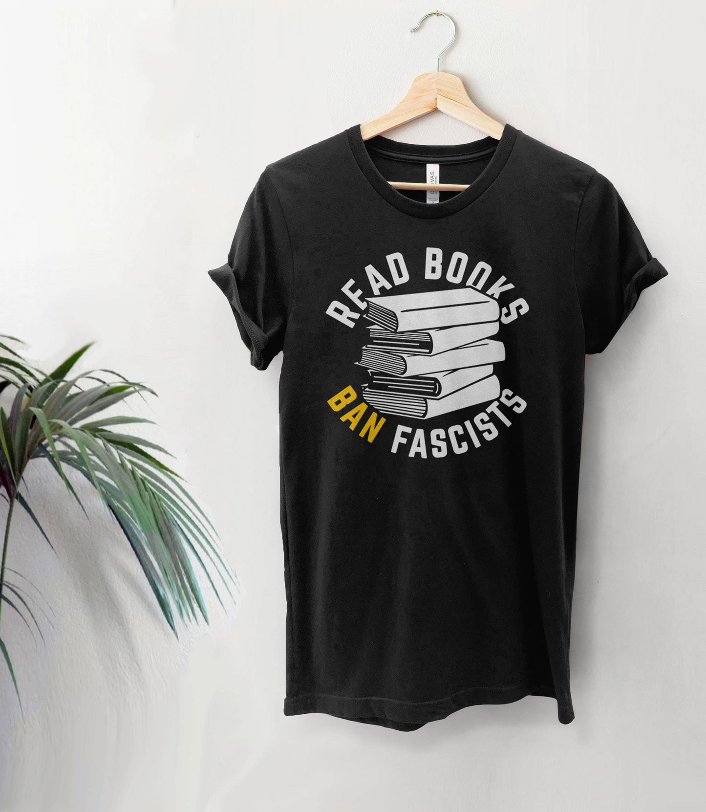 BootsTees - Read Books Ban Fascists T-Shirt, Funny Banned Book Shirt
