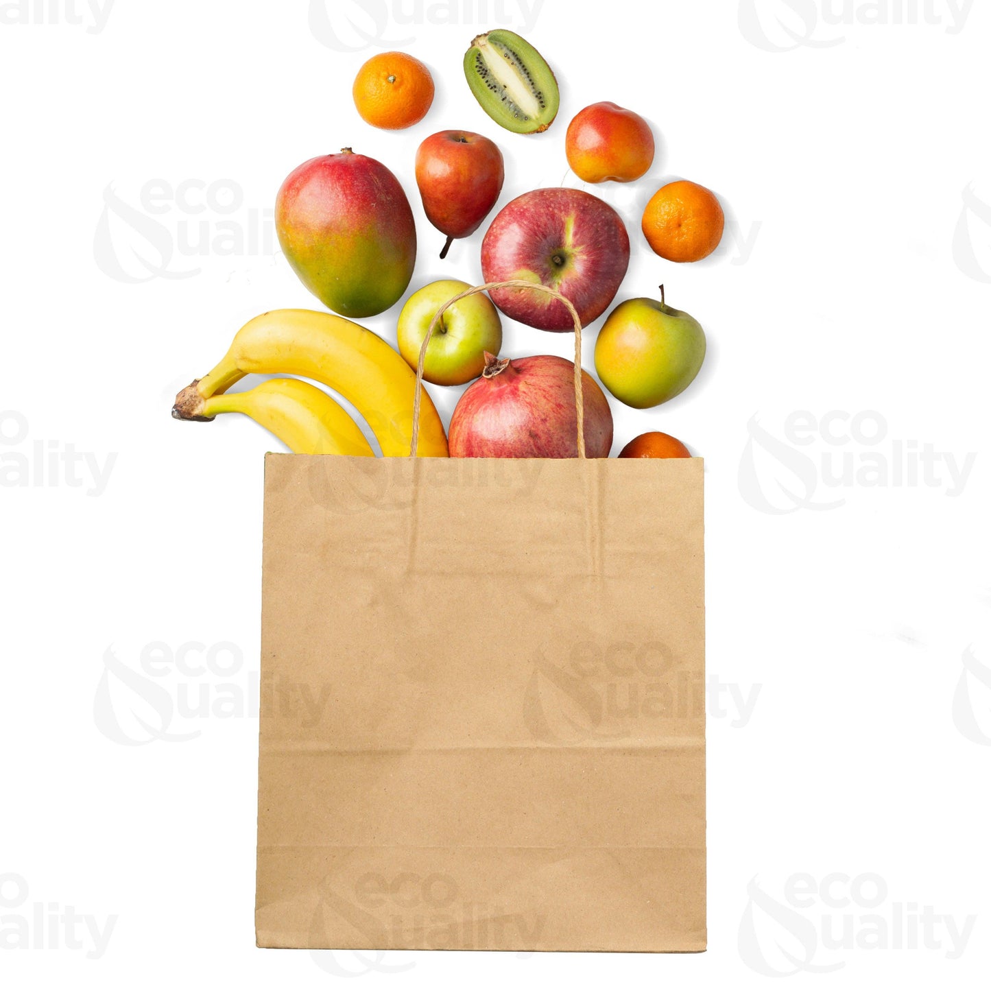 EcoQuality - 8x4.5x10.25 Tiny Kraft Paper Gift Bags