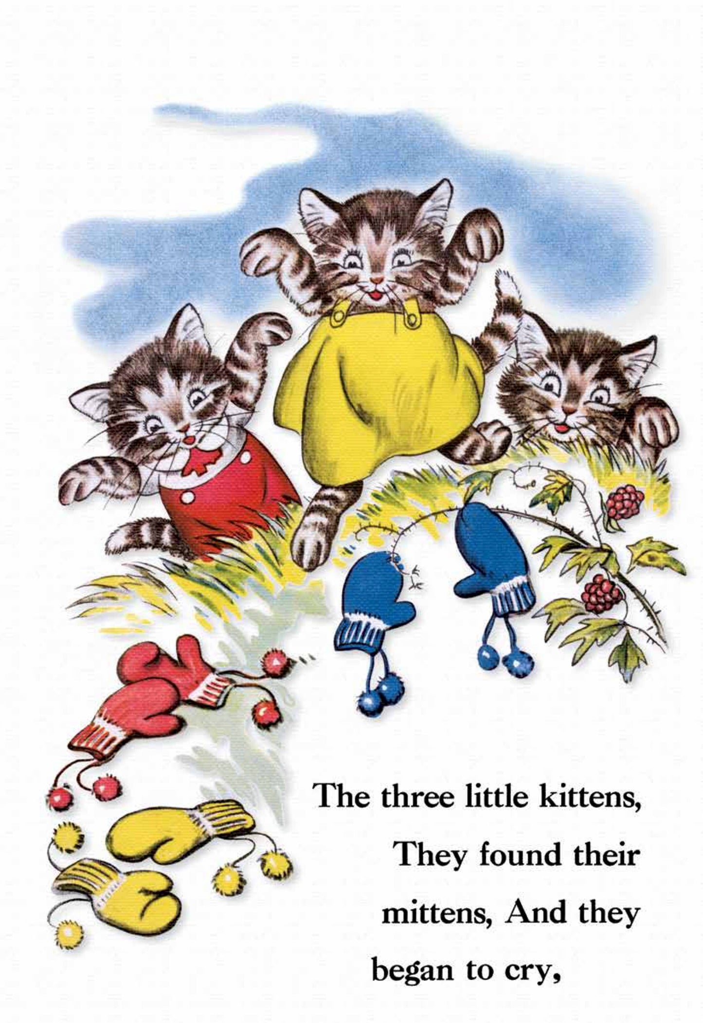 Laughing Elephant Books - The Three Little Kittens - Children's Picture Book-Vintage