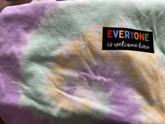 Rainbow color tie dyed shirt