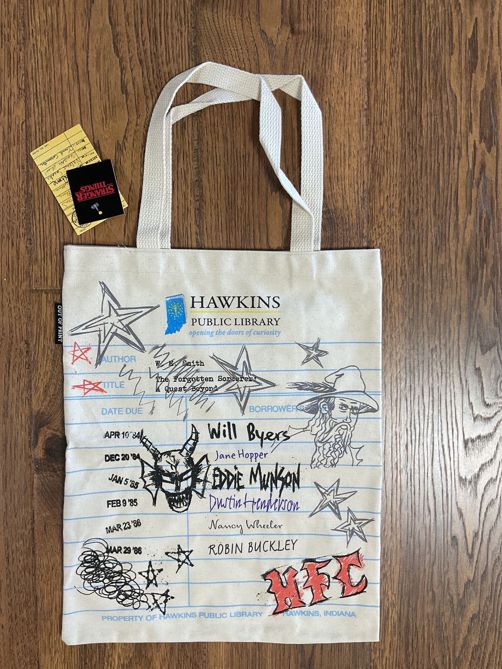 Stranger Things Hawkins Public Library Tote