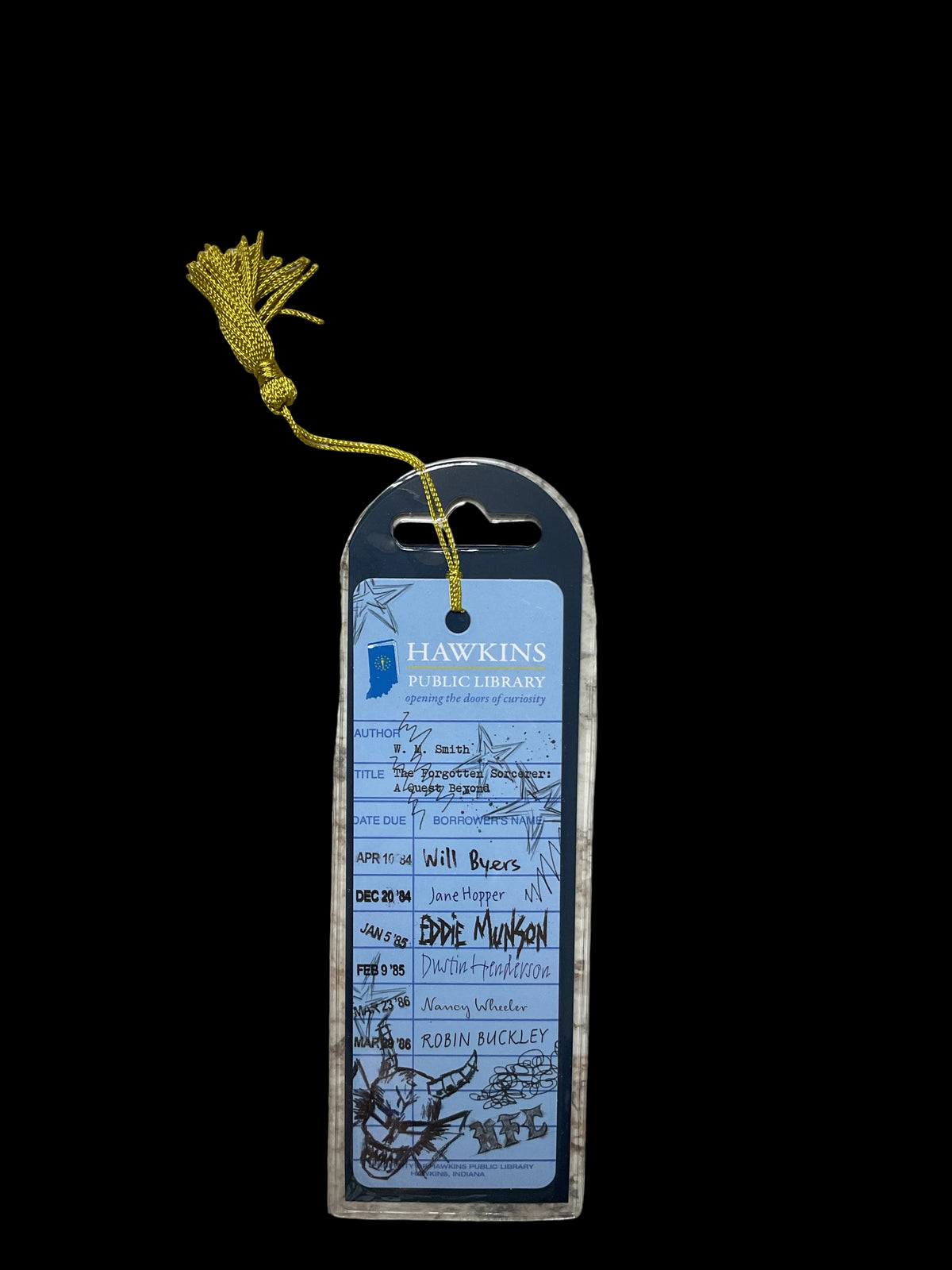 Stranger Things Hawkins Public Library Bookmark