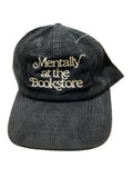 Mentally at the Bookstore Hat: 100% Cotton Corduroy Baseball Cap, Adjustable Brass Metal Buckle Closure, Black by Out Of Print