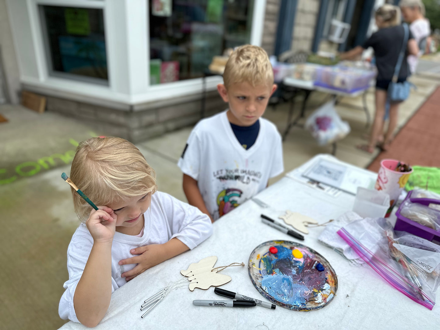 Kids Market Windchime Painting