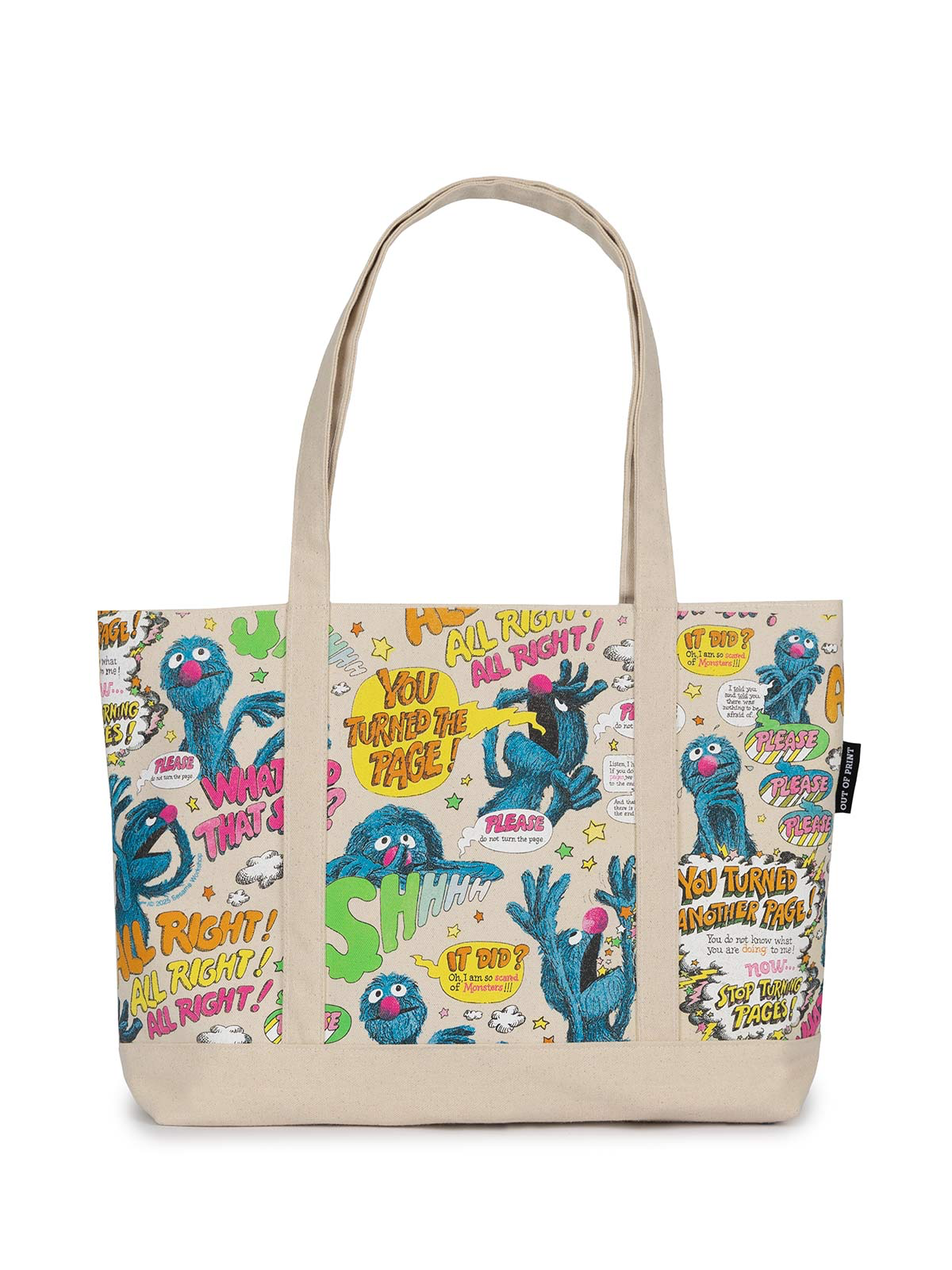 Monster zippered tote bag