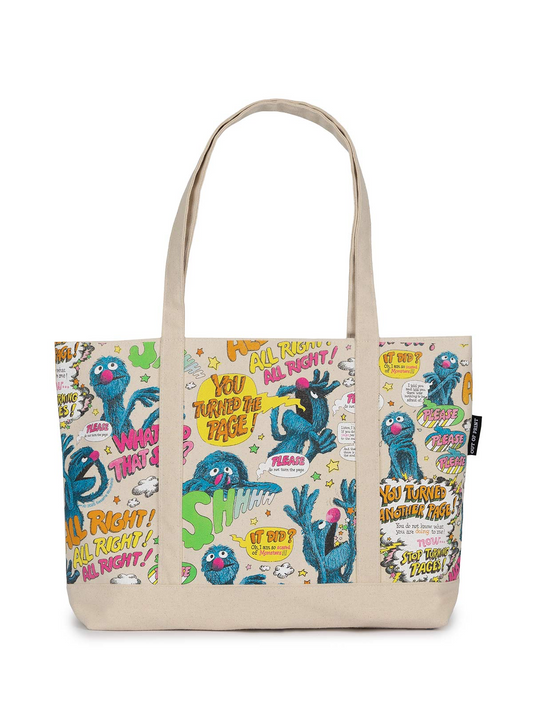 Monster zippered tote bag